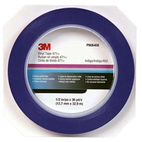Vinilinė maskavimo juosta mėlyna  6mm x 3