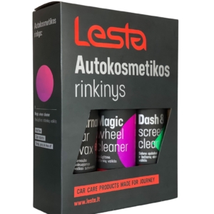 RINKINYS: LESTA ratlankių valiklis Magic + Salono apdailos ir liečiamų ekranų valiklis + Carnauba vaškas